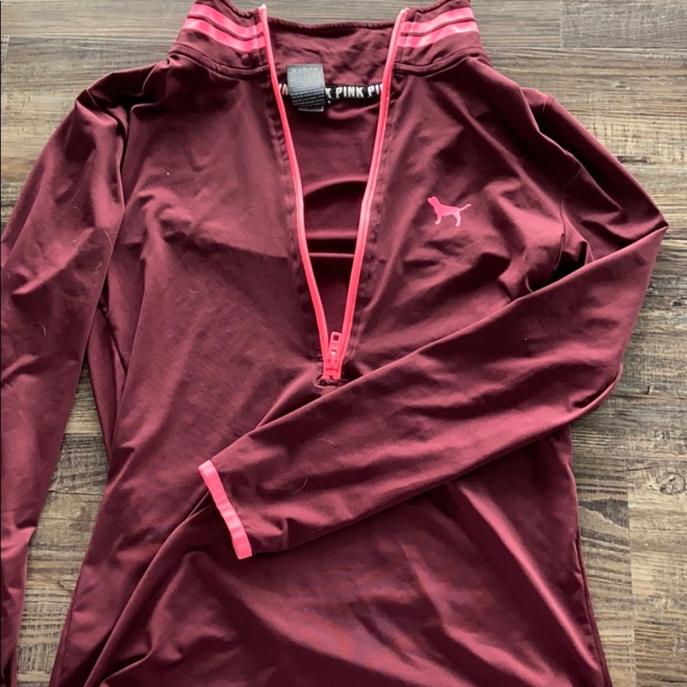 PINK Half zip workout shirt